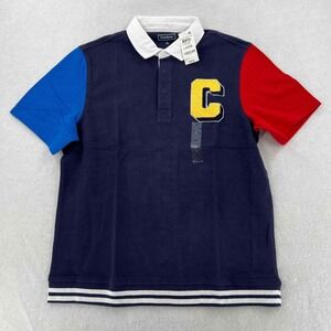 NWT Club Room Mens Classic Fit Stretch Short Sleeve Polo Shirt Blue Size L